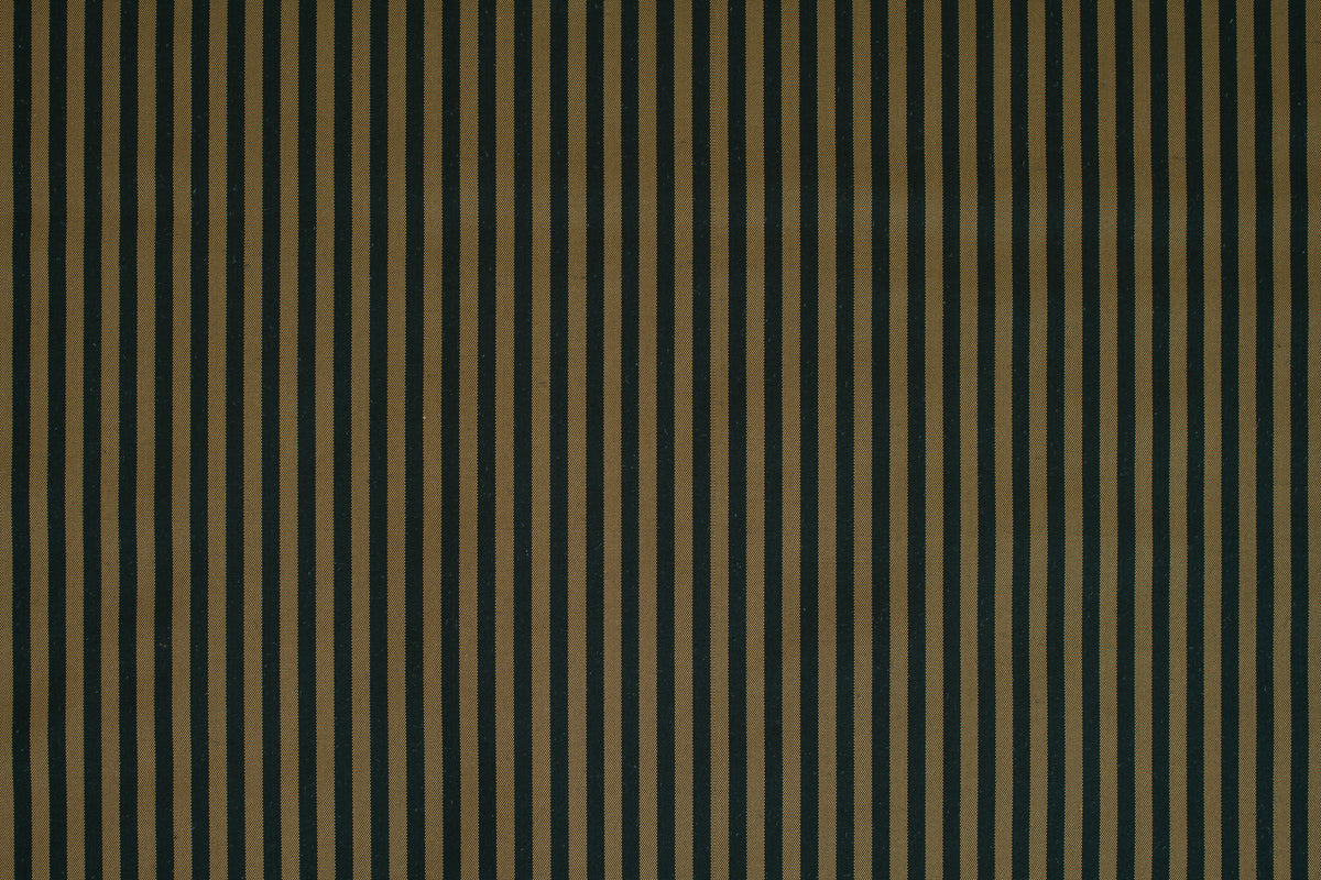 Green and Gold Stripe Silk