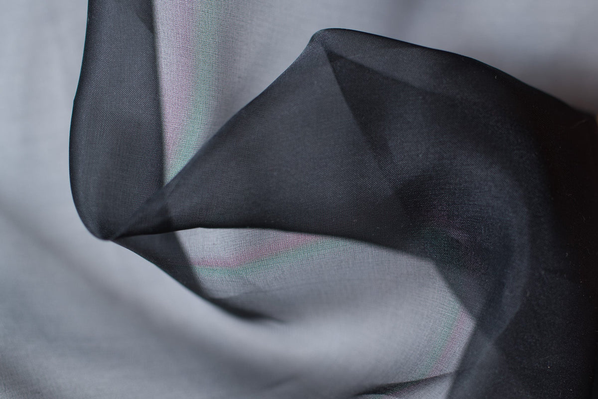 Black Silk Organza