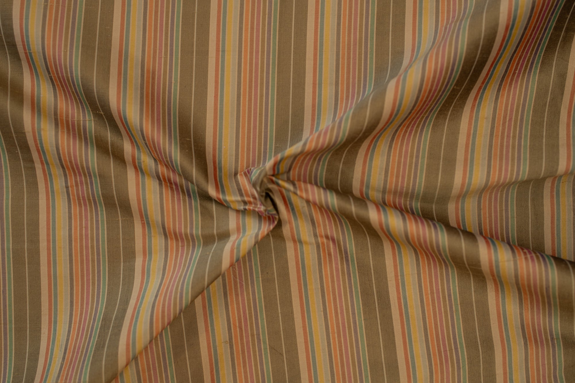 Multicolored Stripe Silk