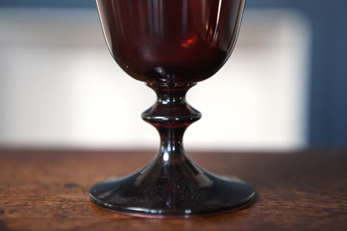 Deep Red Wine Glass