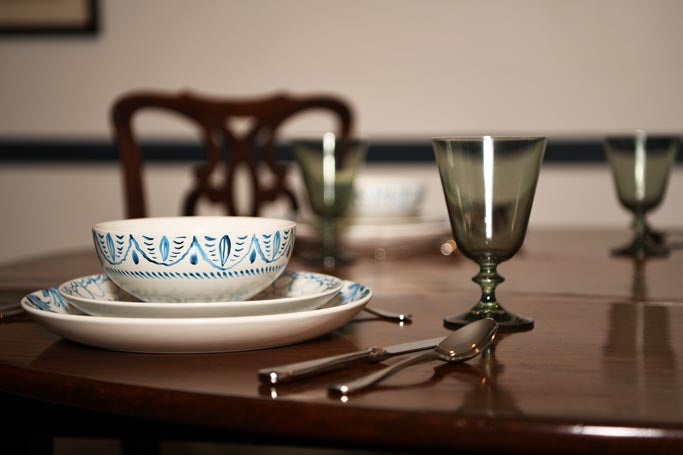 Delft Style 12 Piece Dinner Set