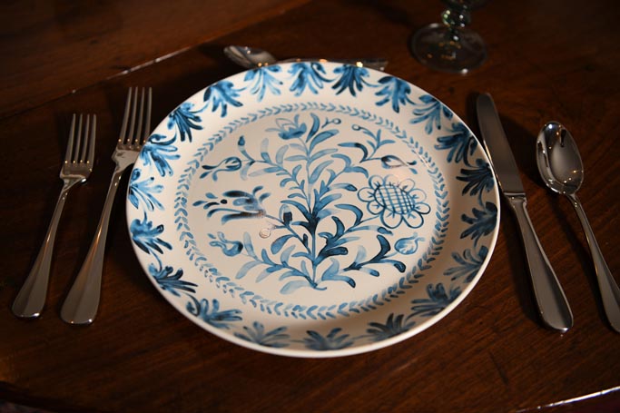 Delft Style 12 Piece Dinner Set | Blue