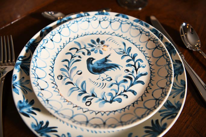 Delft Style 12 Piece Dinner Set | Blue