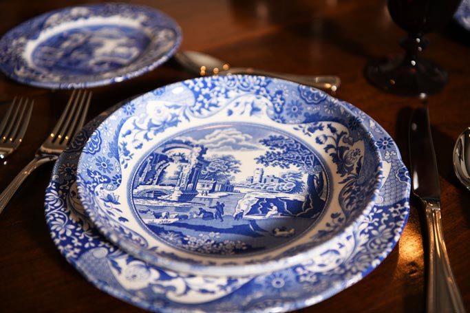 Spode Blue Italian 12 Piece Dinner Set