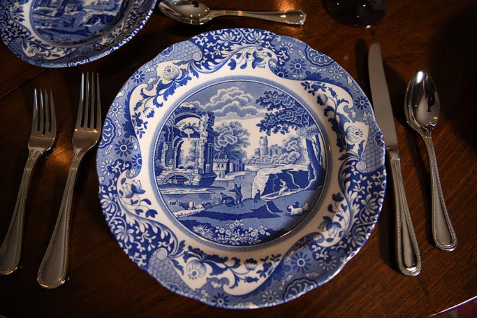 Spode Blue Italian 12 Piece Dinner Set