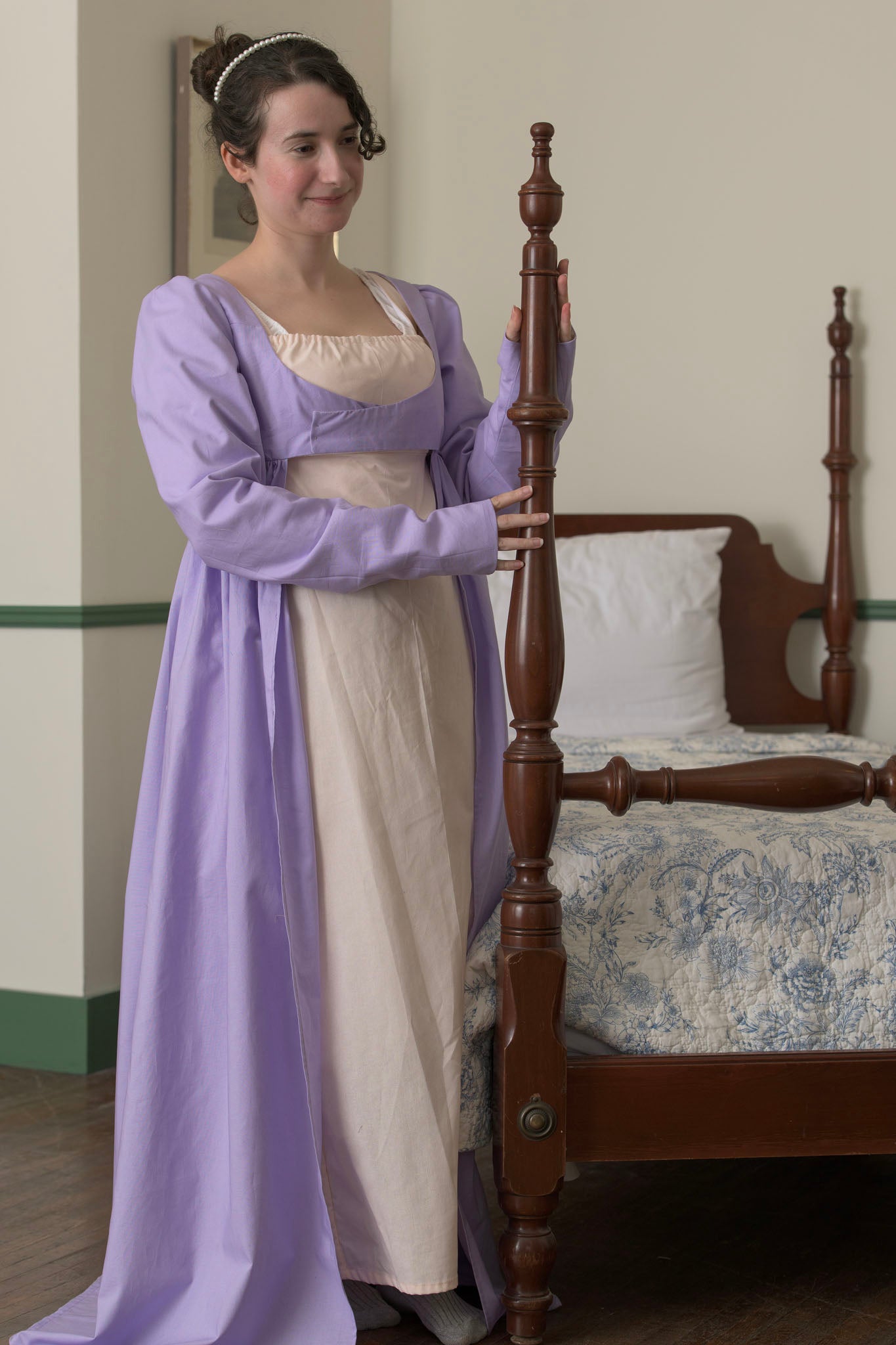 Cotton Open Robe | Purple