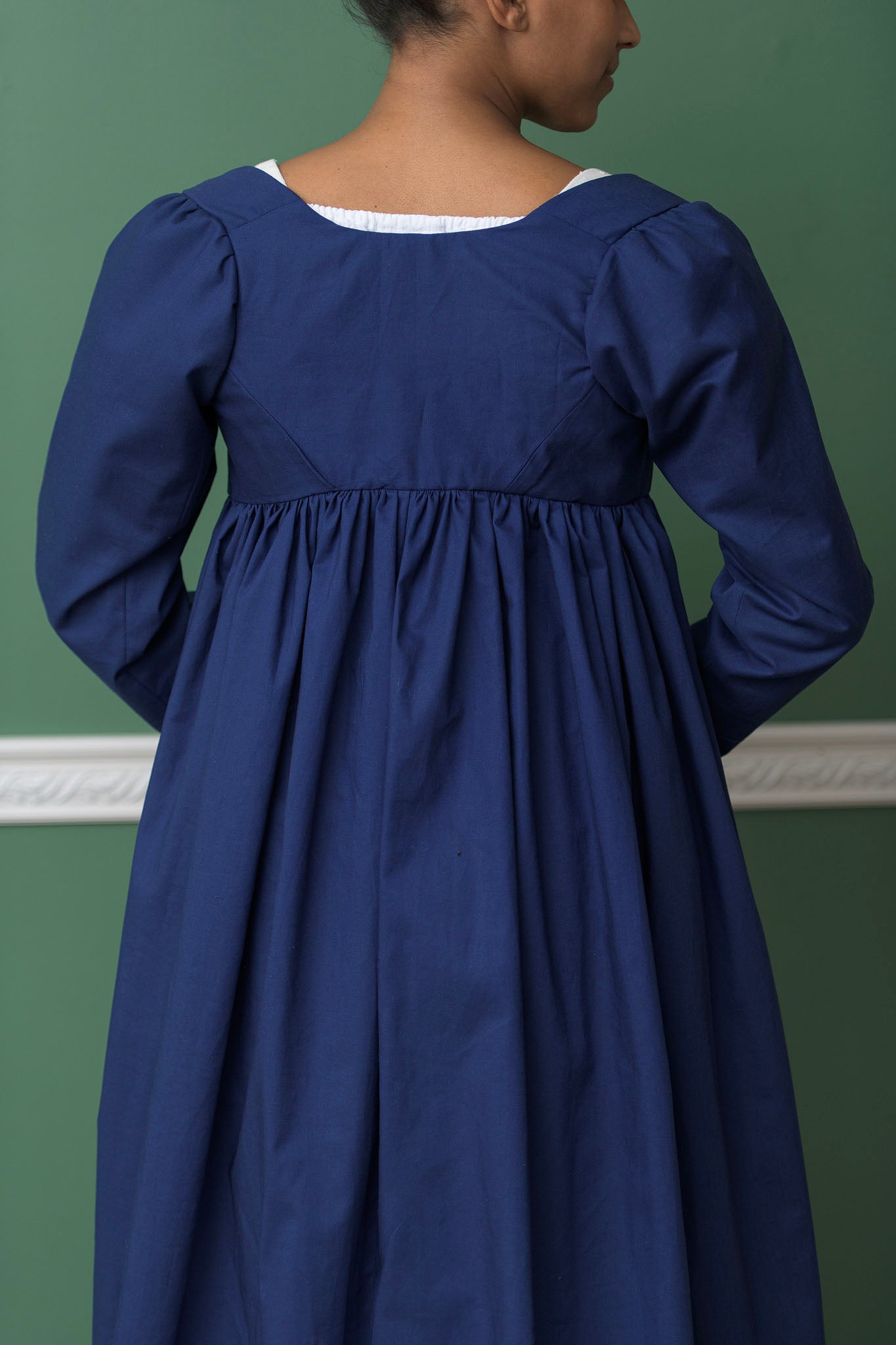 Cotton Open Robe | Navy