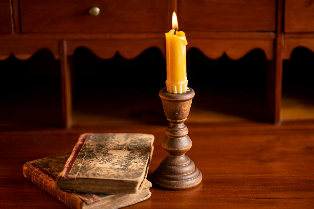 Wooden Candle Sticks - Stained - Samson Historical