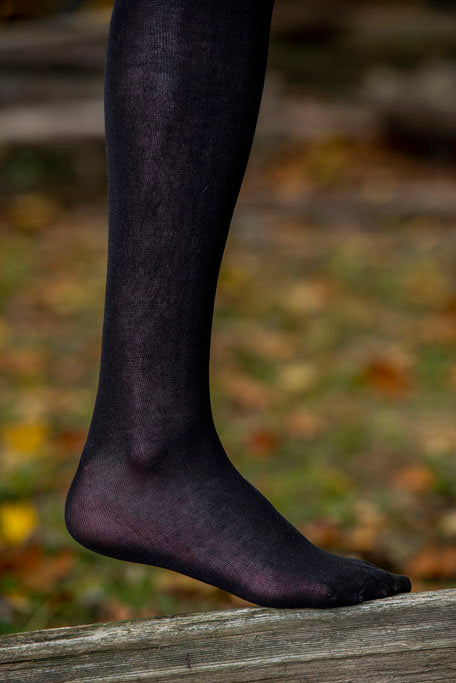 Knee-high No. 4 - Pure Silk (Black)