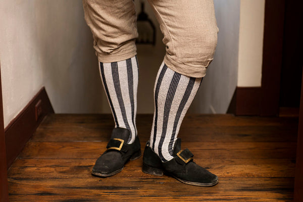 Striped Cotton Stocking - Samson Historical